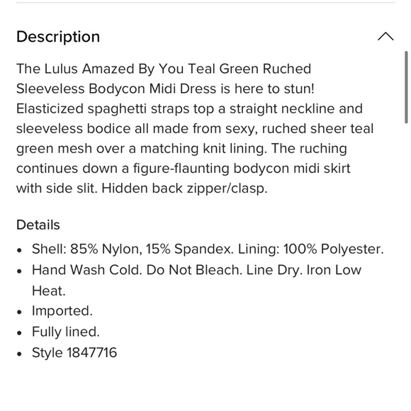 Women’s Lulus Teal Sleeveless Ruched Bodycon Mermaid Midi Dress Size Small NWT - Picture 12 of 14